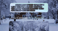 Desktop Screenshot of campingdelablanche.net